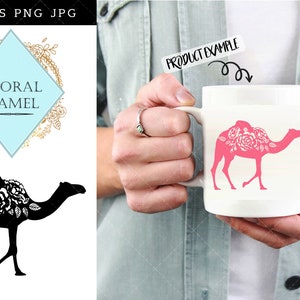Floral Camel svg, Feminine Camel svg file,cuttable, Camel svg bundle, cut files, silhouette studio, cricut files, vector eps, jpg