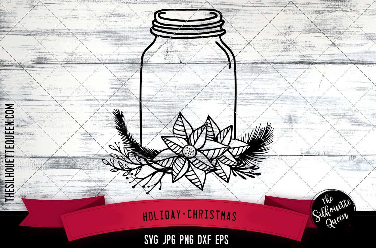 Download Holiday Christmas mason jar svg wedding svg santa | Etsy
