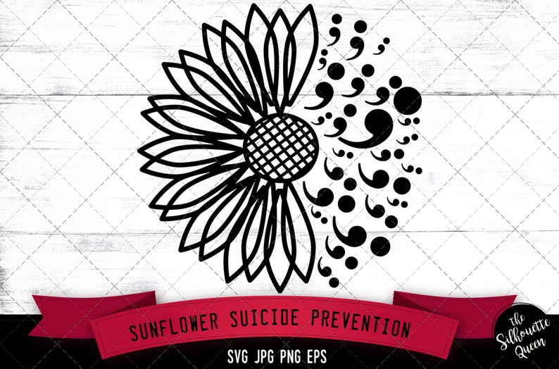Download Half Sunflower svg sucide prevention awareness svg | Etsy