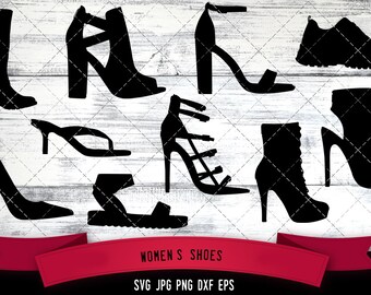 Woman shoe svg, wedding shoes svg, leather shoes svg, dolls shoes svg, cut files for Cricut, Silhouette Design, PNG, Dxf