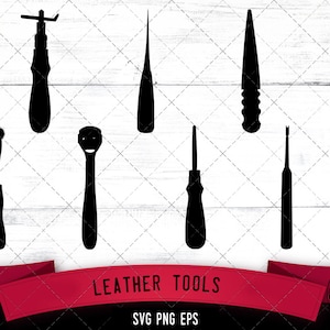 Leather tools svg, punching tools svg, japanese tools svg, craft svg, professional tools svg, stitching svg, cut files for circuit