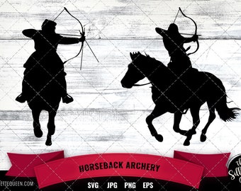 Horseback Archery, Mounted archery svg, horse archer svg, cavalryman svg, mounted archer svg, rodeo vector, Horse archery svg, rider svg