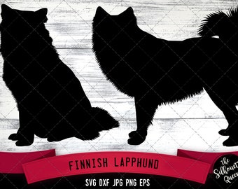 Finnish Lapphund SVG Files, Dog Svg, Silhouette File, Cricut File, Cut File, Scan n Cut, Vector, Dog Love, Vinyl File, eps, dxf, png