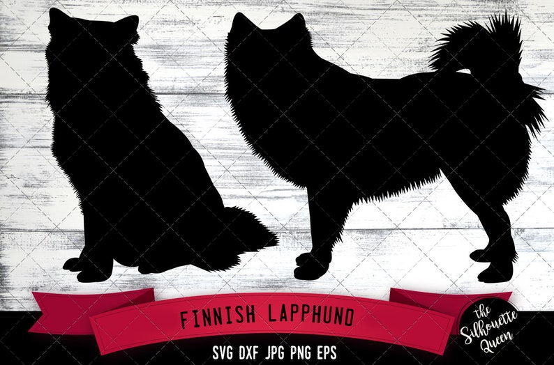 Finnish Lapphund SVG Files, Dog Svg, Silhouette File, Cricut File, Cut File, Scan n Cut, Vector, Dog Love, Vinyl File, eps, dxf, png image 1