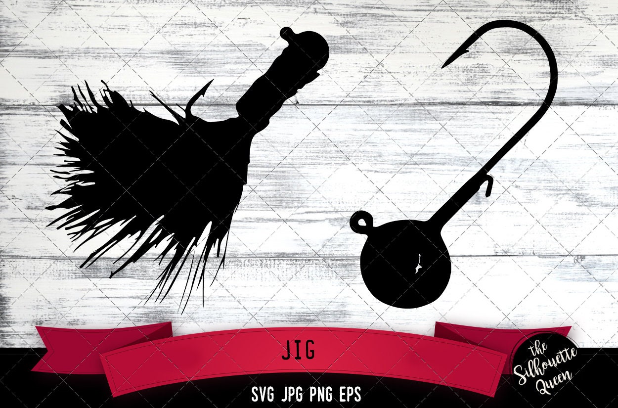 Download Jig Svg Fishing Lure Cricut Files Silhouette Studio Vector Etsy