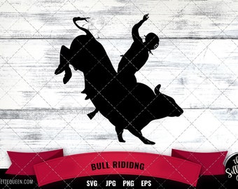 Bull Riding svg file, rodeo cowboy western svg cut file, silhouette studio, cricut design space, Svg, Png, Eps, 4-H Clip art, Vector Design