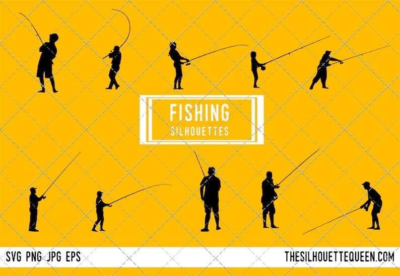 Download Fishing SVG Bundle Fisherman SVG cut files for Silhouette ...