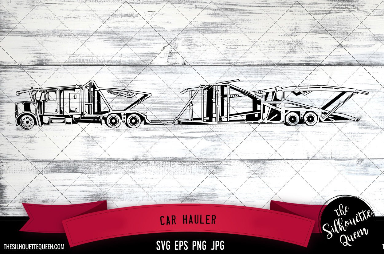 Car Hauler Vector Logo Transportation Rental Company Etsy Australia