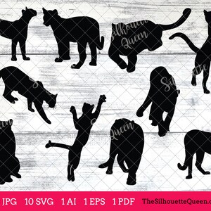 Cougar svg, monogramme Cougar, fichier svg Cougar, découpable, bundle svg Cougar, fichiers coupés, studio de silhouette, fichiers cricut, vecteur eps, jpg