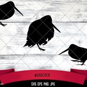 Woodcock Silhouette Vector | Woodcock SVG | Clipart | Graphic | Cutting files for Cricut, Silhouette