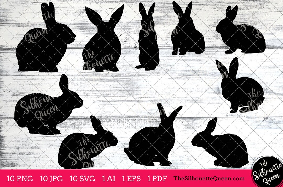 Rabbit Svg, Rabbit Monogram, Rabbit Svg File,cuttable, Rabbit Svg ...