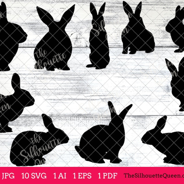 Rabbit Svg File - Etsy