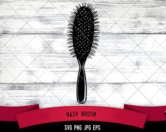 Hair Brush SVG, Haidresser SVG, Logo - Digital Download with Commercial License for Cricut, Silhouette, Scan N Cut Crafting