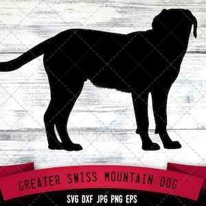 Größere Schweizer Bergschleifchen, Dog Svg, Silhouette File, Cricut File, Cut File, Scan n Cut, Vector, Dog Love, Vinyl File, eps, dxf, png