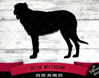 Irish Wolfhound SVG Files, Dog Svg, Silhouette File, Cricut File, Cut File, Scan n Cut, Vector, Dog Love, Vinyl File, eps, dxf, png