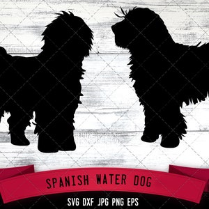 Spanisches Wasser SVG Dateien, Dog Svg, Silhouette File, Cricut File, Cut File, Scan n Cut, Vector, Dog Love, Vinyl File, eps, dxf, png