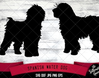 Spanish Water  SVG Files, Dog Svg, Silhouette File, Cricut File, Cut File, Scan n Cut, Vector, Dog Love, Vinyl File, eps, dxf, png
