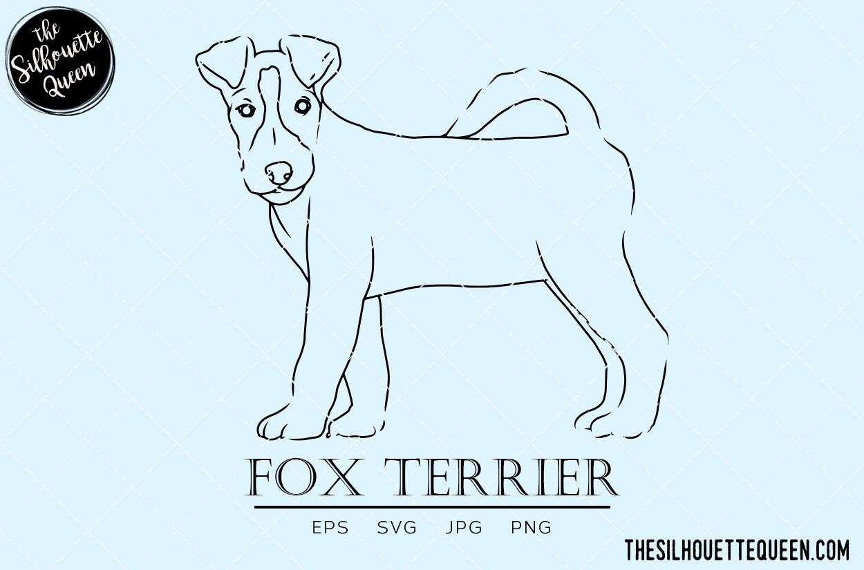 Fox Terrier svg Smooth Fox Terrier Wire Fox Terrier dog | Etsy