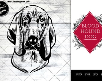 Blood Hound, dog breed, pet dog, dog lover, dog mom dad, dog paw svg, vector, svg, hand drawn, cut files for circuit