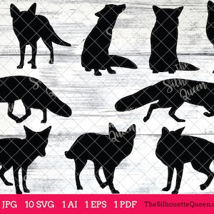 Fox svg, Fox monogram, Fox svg file,cuttable, Fox svg bundle, cut files, silhouette studio, cricut files, vector eps, jpg