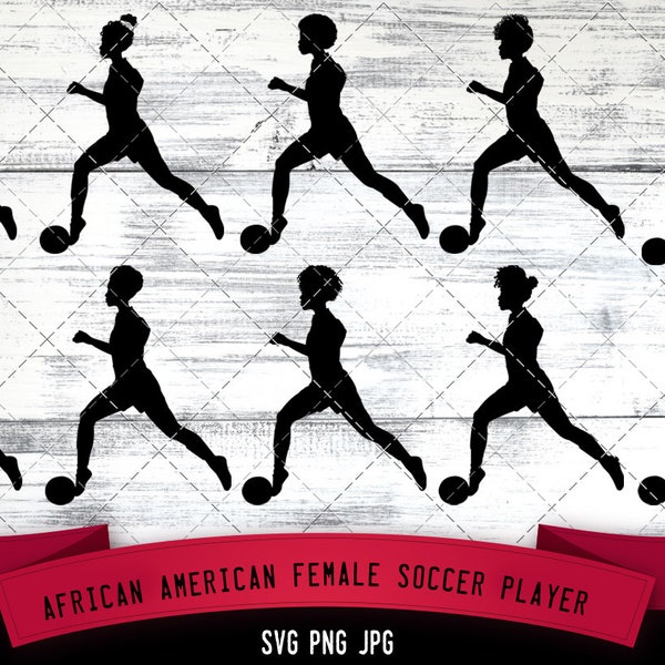 African American female soccer player svg, African female svg, black female svg, Nubian player svg, sports svg, cut files for Cricut