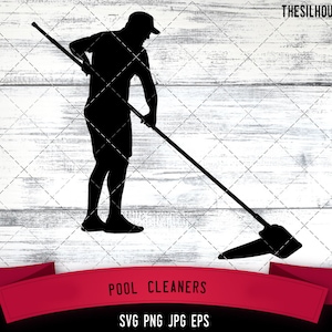 Pool Cleaners SVG,  Silhouette, Logo, Pool Cleaners SVG Cut Files for Cricut Design, Pool Cleaners  Digital Commercial Clipart