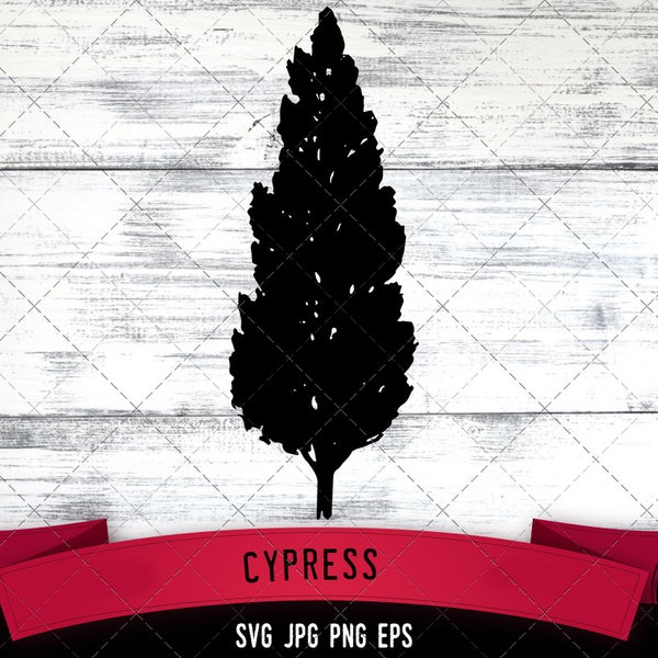 Cypress SVG -Vector Art Commercial & Personal Use- Cricut,Silhouette,Cameo,Vinyl Cut