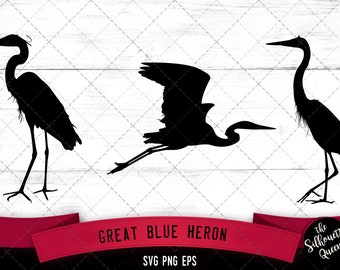 Great heron svg, blue heron svg, birds svg, wadding bird svg, lake life svg, blue crane svg, wild svg, silhouette svg, cut files for circuit