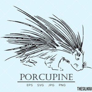 Porcupine svg, rodents svg, quills svg, spines svg, wildlife svg, hedgehog svg, needle svg, mammal svg,  cut files for circuit