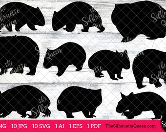 Wombat svg, Wombat monogram, Wombat svg file,cuttable, Wombat svg bundle, cut files, silhouette studio, cricut files, vector eps, jpg