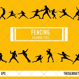 Fencing sport silhouette, Fencing sword clipart, Gender sports vector, Svg, png, cricut cut files  jpg