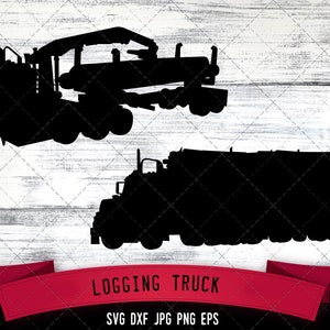 Logging Truck Svg, Cricut-Dateien, Silhouette Studio Vektor-Design, schneiden Datei, Scan n Schnitt, Eps-Datei, Dxf Png, jpg