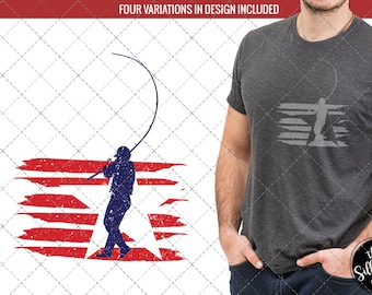 Bandiera di pesca svg , Oil Rig svg, American Flag, 4 luglio SVG, 4 luglio Svg, Patriotic SVG, Cricut Silhouette Cut File svg dxf