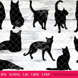 Russian Blue Cat svg, cat monogram, cat svg file, clipart vector, cat svg bundle, cat cut files, cat silhouette, cat cricut, eps, png