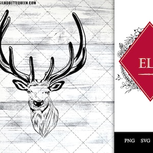 Elk svg, animal svg, christmas svg, halloween svg, grinch svg, fall svg, among us svg, wild svg, hand drawn,  cut files for circuit