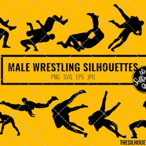 Silhueta de luta livre de homem, clipart de luta livre masculina, vetor de esportes de luta livre de menino, meninos Svg, png, arquivos de corte cricut jpg