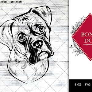 Boxer Dog, dog breed, pet dog, dog lover, dog mom dad, dog paw svg, vector, svg, hand drawn, cut files for circuit
