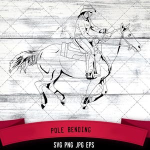 Pole Bending SVG File,Cowgirl SVG File,Rodeo SVG File-Cutting File-Vector Clip Art for Commercial & Personal Use-Cricut,Cameo,Silhouette