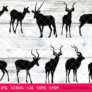 Antelope svg, Antelope monogram, Antelope svg file,cuttable, Antelope svg bundle, cut files, silhouette studio, cricut files, vector eps