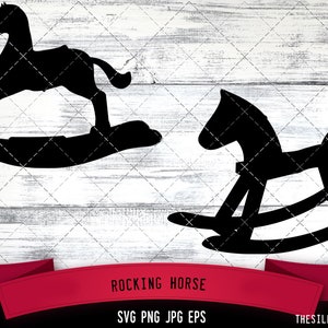 Rocking Horse SVG,  Silhouette, Logo, Rocking Horse  SVG Cut Files for Cricut Design, Rocking Horse  Digital Commercial Clipart