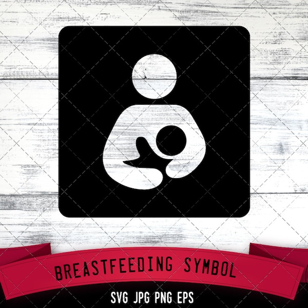 Breastfeeding symbol Icon SVG -Vector Symbol Commercial & Personal Use- Cricut,Silhouette,Cameo,Vinyl Cut