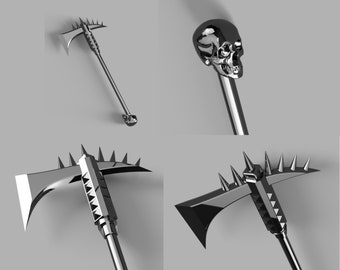 Anarchy Axe Pickaxe 3D Model STL Files For Printing