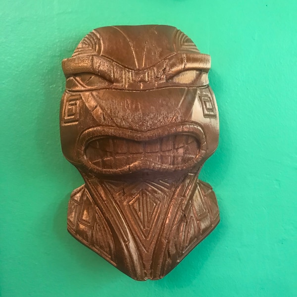 TMNT Raphael Bronze Wall Tiki - Teenage Mutant Ninja Turtles