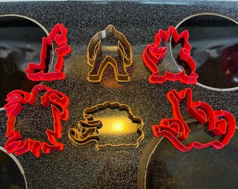 Kaiju Cookie Cutters Series 4 - Set Of 6 Cutters - King Kong, Titanosaurus, Biollante, Space Godzilla, Rose Bio