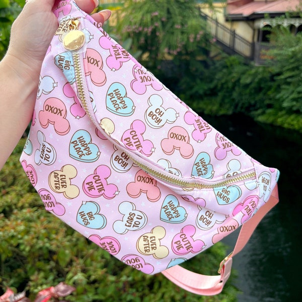 Mousie Conversation Candies - Large Crossbody | Waist Bag | Belt Bag Valentines