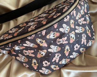 XL Belt Bag: Magical Friends Print - Crossbody Fanny Pack