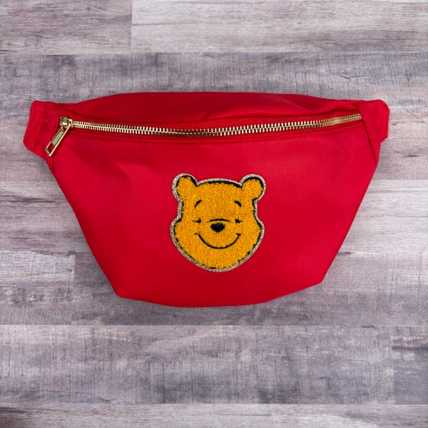 Bear Fanny Pack Large Belt Bag | Crossbody | Patch Sewn On