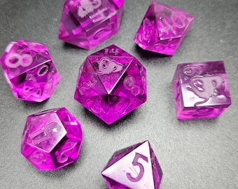 Fuchsia Envy - 7pc Dice set