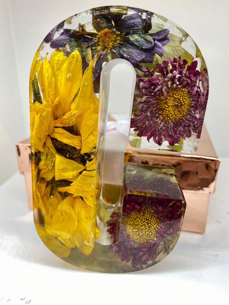 Wedding Flower Preservation Keepsake Resin Large Letters Etsy