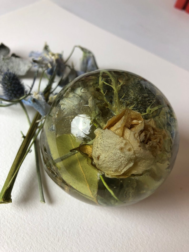 Resin sphere shape Wedding bouquet preservation flower Etsy